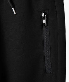 pantalon de jogging garcon en matiere sport a taille elastiquee noirI792001_3