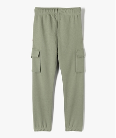 pantalon de sport garcon avec larges poches a rabat sur les cuisses vert pantalonsI792501_3