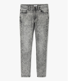 GEMO Jean garçon coupe Skinny coloris délavé Gris