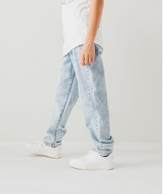 jean coupe straight avec ceinture elastique ajustable garcon bleu jeansI795301_2