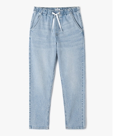jean coupe straight avec ceinture elastique ajustable garcon bleu jeansI795301_3