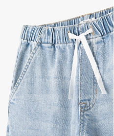 jean coupe straight avec ceinture elastique ajustable garcon bleu jeansI795301_4