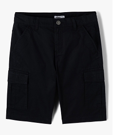 bermuda cargo en twill uni coupe regular garcon noirI796601_1