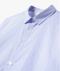 chemise garcon a manches longues a fines rayures bleu chemisesI797901_2