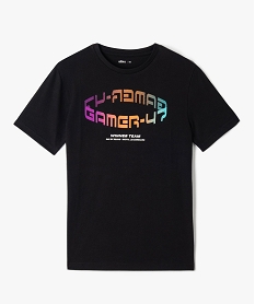 GEMO Tee-shirt garçon à manches courtes imprimé Noir