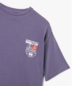 tee-shirt garcon a manches courtes avec large motif dans le dos violetI801001_2