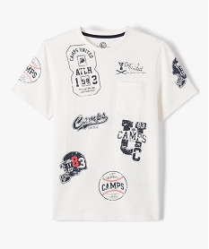 GEMO Tee-shirt garçon avec motifs base-ball - Camps United Imprimé
