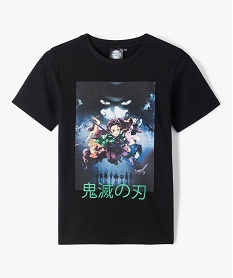 GEMO Tee-shirt garçon à manches courtes et imprimé - Demon Slayer noir vif