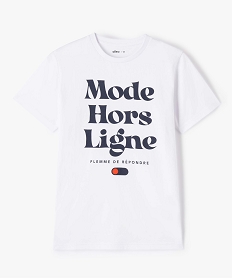 GEMO Tee-shirt à manches courtes imprimé garçon Blanc