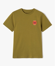 GEMO Tee-shirt garçon à manches courtes imprimé kaki clair