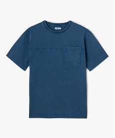 GEMO Tee-shirt garçon à manches courtes aspect denim bleu standard