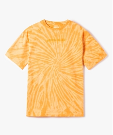 GEMO Tee-shirt garçon à manches courtes effet tie and dye orange standard