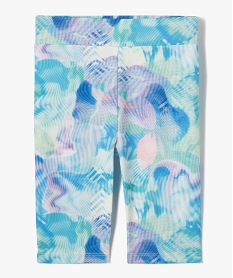 GEMO Leggings fille court à motifs abstraits bleu standard