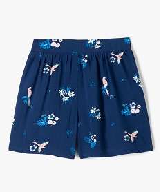 short fille fluide et ample a motif tropical bleu shortsI806901_1