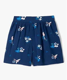 short fille fluide et ample a motif tropical bleuI806901_1