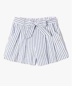 short fille raye coupe ample - lulucastagnette bleu shortsI808001_1