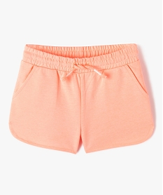 GEMO Short fille en maille fine avec ceinture élastique Rose