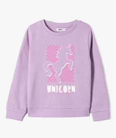 GEMO Sweat fille large à motif XXL violet standard