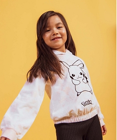 GEMO Sweat fille à capuche avec motif Pikachu - Pokemon Rose