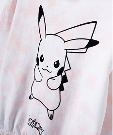 sweat fille a capuche avec motif pikachu - pokemon roseI811101_3