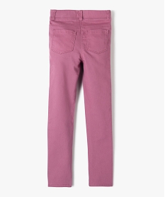 pantalon skinny uni a taille elastiquee fille violet pantalonsI813201_3