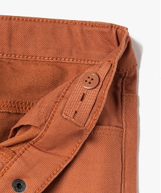 pantalon stretch coupe slim fille brun pantalonsI813301_2