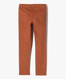 pantalon stretch coupe slim fille brun pantalonsI813301_3