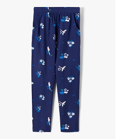 GEMO Pantalon fille fluide à motifs Bleu