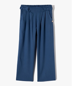 pantalon fille a plis ample et fluide - lulucastagnette bleu pantalonsI814101_1