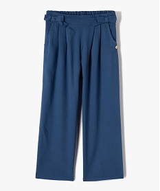 GEMO Pantalon fille à plis ample et fluide - LuLuCastagnette bleu standard