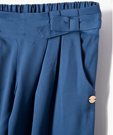 pantalon fille a plis ample et fluide - lulucastagnette bleu pantalonsI814101_2