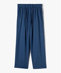 pantalon fille a plis ample et fluide - lulucastagnette bleu pantalonsI814101_3