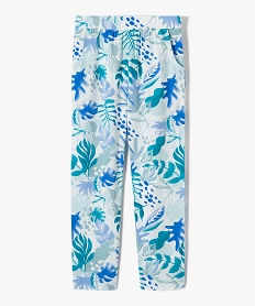 pantalon fille fluide a motif tropical vert pantalonsI814301_1