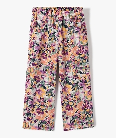pantalon fille a motifs fleuris coupe ample multicolore pantalonsI814701_1