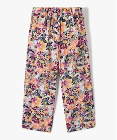 pantalon fille a motifs fleuris coupe ample multicolore pantalonsI814701_3