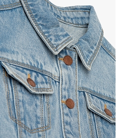 veste en jean fille a boutons-pression bleu blousons et vestesI816501_3