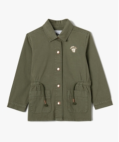 GEMO Veste fille style saharienne avec ceinture kaki standard