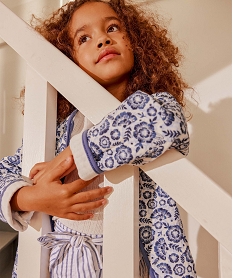 GEMO Veste fille matelassée à motifs fleuris - LuluCastagnette bleu standard