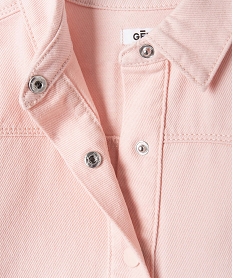 veste fille en denim avec poches plaquees rose blousons et vestesI816801_3