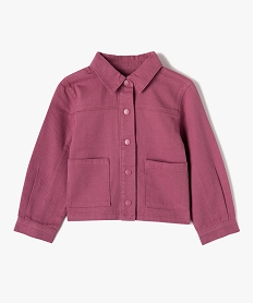 GEMO Veste fille en denim avec poches plaquées violet standard