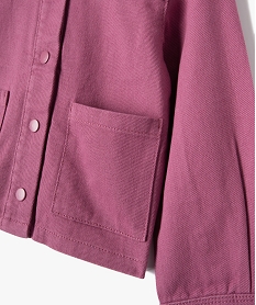 veste fille en denim avec poches plaquees violetI817001_2