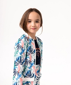 blouson fille a motifs et finitions bord-cote beigeI817101_1