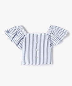 GEMO Chemise fille rayée avec manches volantées - LuluCastagnette Imprimé