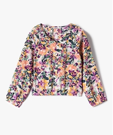 chemise fille a motifs fleuris et finitions elastiquees multicoloreI819101_1