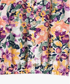 chemise fille a motifs fleuris et finitions elastiquees multicoloreI819101_2