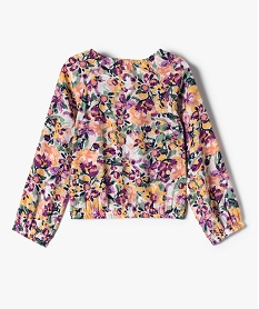 chemise fille a motifs fleuris et finitions elastiquees multicoloreI819101_3