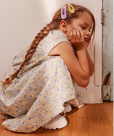GEMO Robe fille sans manches à motifs fleuris Multicolore