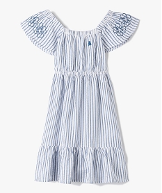 GEMO Robe fille à rayures avec volants - LuluCastagnette Bleu
