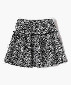 GEMO Jupe fille avec doublure short à motifs fleuris Noir