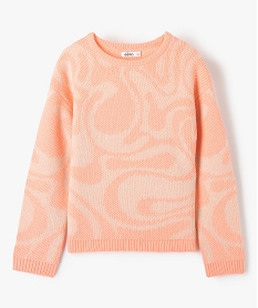GEMO Pull en maille multicolore fille Beige